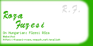 roza fuzesi business card