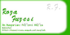 roza fuzesi business card